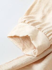 Lacomfia Plus Size Kobiety Haftowane Muszle Wykończenia Dekolt w Serek Eleganckie Arabskie Topy Damskie Tuniki