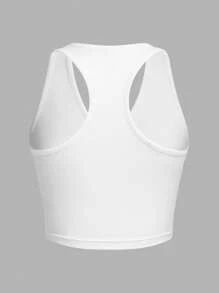 SHEIN EZwear 3 件装黑色、白色、酒红色女士休闲短款修身吊带背心，适合夏季 - 彩色 - 查看 10