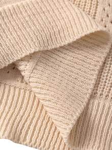 EURMUSE Men Meshed Square Knitted Regular Sweater - Beige - View 5