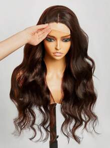 Medium Brown Glueless Wigs For Women Loose Body Wave 4x4 Lace Front Wigs Human Hair No Glue Lace Closure Wigs 180% Density 22-28 Inch - S4 - View 5