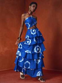 Zivah 新款春夏音乐节、复活节、西部、游牧风格连衣裙，带刺绣、扎染印花，适合生日派对、毕业典礼、日常休闲装、度假、邮轮旅行、海滩和日光浴以及极简主义