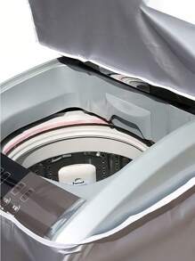 1 件装顶部装载洗衣机罩采用牛津布制成，防水防晒防尘，加厚，适用于学校办公室家用旅行包收纳袋，多种尺寸 - 銀色 - 查看 13