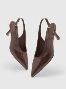 CUCCOO BIZCHIC Mocha Brown Pointed Toe Stiletto High Heel Shoes, Fashion For Work, Date, Party, Vacation For Christmas Spring Shoes - Mocha Brown - View 6