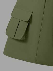 Young Girl Casual Minimalist Pattern Short Sleeve Round Neck T-Shirt And Matching Short Skirt Set, Summer Summer Holiday