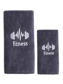 SHEIN 1pc Microfiber Gym Towel Set, Water Absorbent Sports Towels For Sweat, Long Large Size Super Soft Towels, Yoga Towel, Towel For Working Out, Sweat, Fitness Beach Essentials - Multicolor - View 4