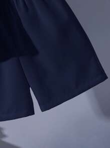 4 件套小男孩夏季可爱条纹短袖衬衫、松紧腰短裤、披肩、绅士套装（配腰带），适合生日派对、晚会、表演、婚礼、返校、度假