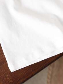 年轻女孩休闲简约图案短袖T恤和短裤套装，适合夏季 - 彩色 - 查看 5