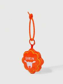 SHEIN Plush Flower Shaped Cute Bag Charm (Orange) - Orange - View 6