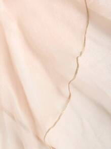 Sweetra Top tipo camiseta de mujer con cuello halter cruzado - Champán - Ver 5