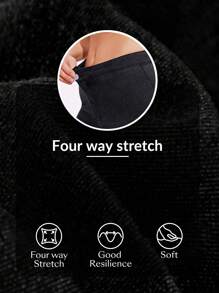 Flexra 女士休闲百搭紧身牛仔短裤 - 深灰色 - 查看 8