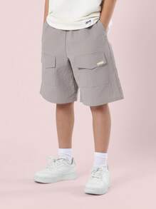 SUMWON Pantaloncini da tavola atletici contemporanei per giovani con tasche cargo, abbigliamento sportivo, da viaggio, performance, nuoto, avventura all'aperto per l'estate - Grigio - Visualizzare 5