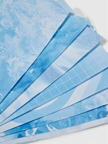 ROMWE 2D Anime Graphic Paint Bag DIY Kit Includes Vintage Decor Small Food Quantity Stuffing Material Bag, Zippered Board - Blue - View 3