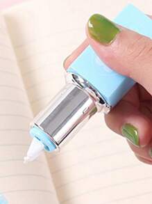 SHEIN 1pc Morandi Style Correction Tape, Creative & Portable Girl's Heart Design Correction Tape, Random Color Back To School