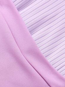 2pcs/Set Tween GirlsRibbed Pearl Trim Sleeveless Top & Solid Bow Skirt Shorts Casual Summer Outfit
