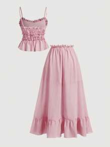 SHEIN MOD Women Two Pieces Outfits For Daily Wear - Pink - View 2