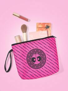 THE POWERPUFF GIRLS X SHEIN Fuchsia Blüten Muster modische Kulturtasche - Verschiedenfarbig - Übersicht 2