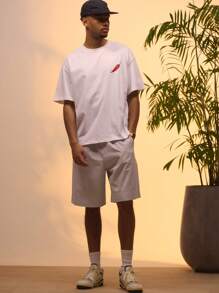 Musero Camiseta de manga corta de estilo casual de calle con estampado gráfico de chile oversize para vacaciones de verano