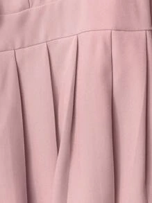 SHEIN Clasi Chaleco de mujer talla grande elegante y romántico con botones, cuello en V y bajo asimétrico con volantes en color liso, adecuado para el trabajo