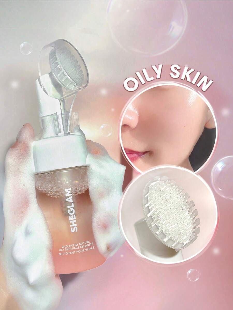 SHEGLAM Radiant By Nature Oily Skin Face Cleanser 100Ml Hydrating Gentle Daily Facial Wash Liquid To Foam Formula Graduation Birthday Holiday Summer Fall Autumn Y2K Fancy Fashion Women Makeup Cosmetic Party Beach Travel Camping Outdoors School Campus Trip Festivals Decor Gift Present Rose Girl Cosplay Best Color Charm Vibe