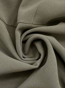 SHEIN Frenchy Plus Size Minimalist Versatile Elegant Green Short Sleeve Suit Blazer, Suitable For Work Office Commute, Summer Graduation,Back To School,Teacher Outfits For Women In Fall/Winter - Green - View 7