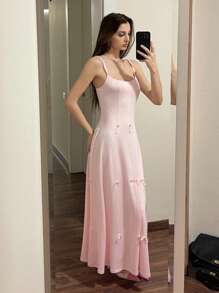 Sweetina Kleid aus Chiffon mit vielseitig einsetzbarer Länge und Schleifen-Dekor