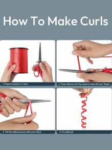 1/5" Gift Curling Ribbon For Gift Wrapping Multicolour Balloon Ribbon To Wedding Invitations Birthday Party Christmas Tree Decoration Mother's Day Graduation - White - View 3