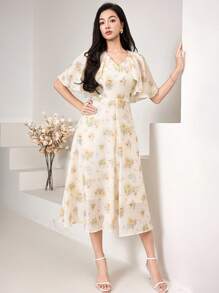 Heiryn 女士夏季优雅花卉印花长裙 - 彩色 - 查看 4