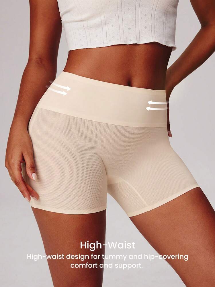 2er-Pack Boyshorts mit hoher Taille und Bauchkontrolle, luftige Frauen Boxershorts Unterwäsche