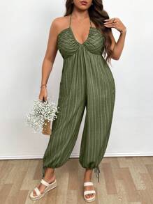 Flirla Mono informal cómodo y estampado para mujer de talla grande - Multicolor - Ver 1