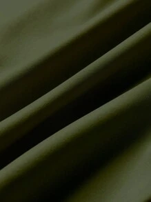 Manfinity Dauomo Men's Plain Drawstring Waist Cargo Pocket Casual Shorts