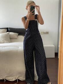 DAZY Women's Casual Loose Denim Strap Jumpsuit And Bib Pants, Summer Overalls Vacation Outfits Women - Blue - View 3