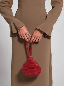 COSMINA Women's Black Waisted Flare Sleeve Split Midi Dress For Autumn/Winter