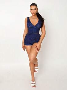 Sirith Women Two Pieces Outfits For Daily Wear - Navy Blue - View 3