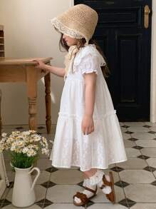 DAZY Vestido casual de manga corta para niñas, conjunto de ropa de verano para niñas