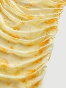 SHEIN MOD Women's Vacation Floral Print Ruffle Hem Slip Dress - Ginger - View 3