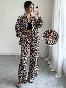 Chiquease Women Two Pieces Outfits For Daily Wear - Khaki - View 1