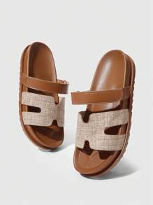 HighSole Sandálias de Verão de Novo Estilo, Chinelos Planos Versáteis e na Moda para Mulheres