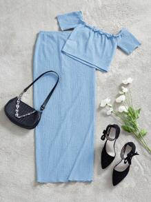 Mulvari Women Two Pieces Outfits For Daily Wear