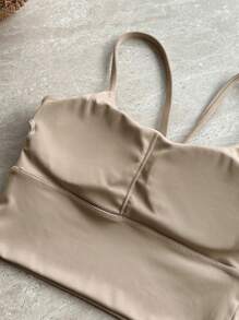 DAZY 女士日常健身运动文胸，柔软压缩，返校服