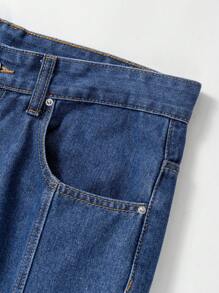 Manfinity Roughcore Men Cargo Jeans - Dark Wash - View 6
