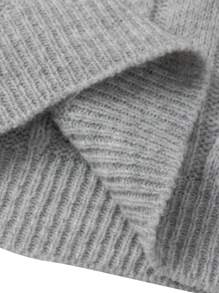 EURMUSE Men AW Fashion Crew Neck Cable Knit Regular Sweater - Grey - View 6