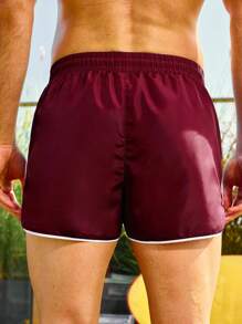 Surfspeed Men's Vacation Pockets Drawstring Waist Beach Shorts Beach Wear Men Beach Shorts Men Beachwear Men Swim Trunks Bathing Suit