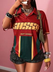 Slaydiva Plus Size Women T-Shirt, New Arrivals For Autumn/Winter 2025, Halloween, Fall/Winter Clothes, Streetwear