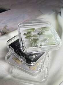 5pcs/10pcs Creative Acrylic Nail Polish Display Cases, Transparent Dust-Proof Packaging For Nail Tips & Accessories, Jewelry Box, Card Holder - Multicolor - View 3