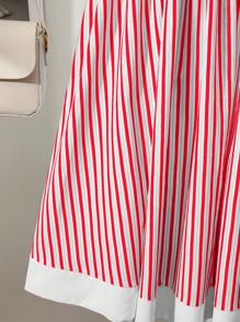 Franclia High Waist Versatile A-Line Skirt, Work & Travel - Red - View 3