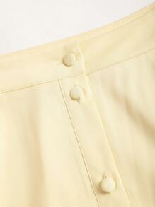Sweetra Women Two Pieces Outfits For Daily Wear - Yellow - View 8