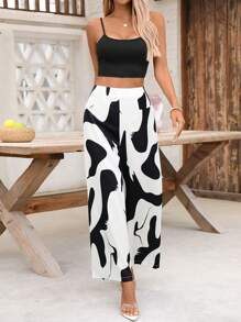 Chiquease Women Two Pieces Outfits For Daily Wear - Black and White - View 6