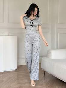 Feyla Women Two Pieces Outfits For Daily Wear - Grey - View 5