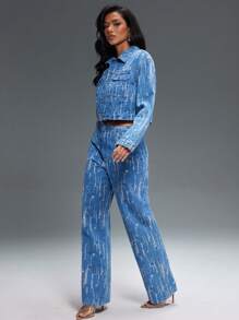 Denimoi Jeans rectos y holgados con efecto desgastado informal