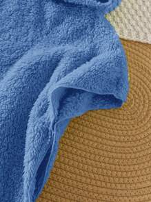 SHEIN Baby Boy Summer Casual Vacation Cute Versatile Blue Plush Dinosaur Hooded Swimwear Cover-Up, Suitable For Beach, Spa, Swimming, Home